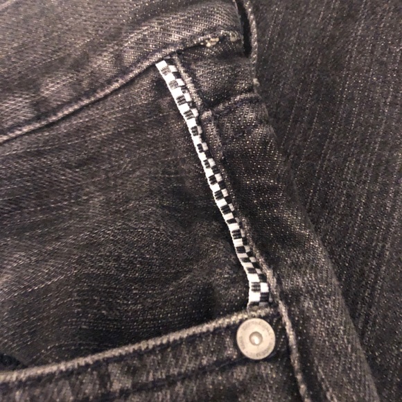 VINTAGE VANS Black Straight Leg Denim Jeans-34x34 - Picture 7 of 12